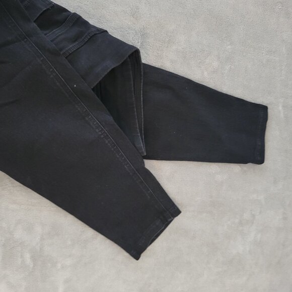Terra Sky Womens Jeans 1X 16W 18W Plus Pull On Cropped Ankle Black Denim SL4E - Picture 4 of 9